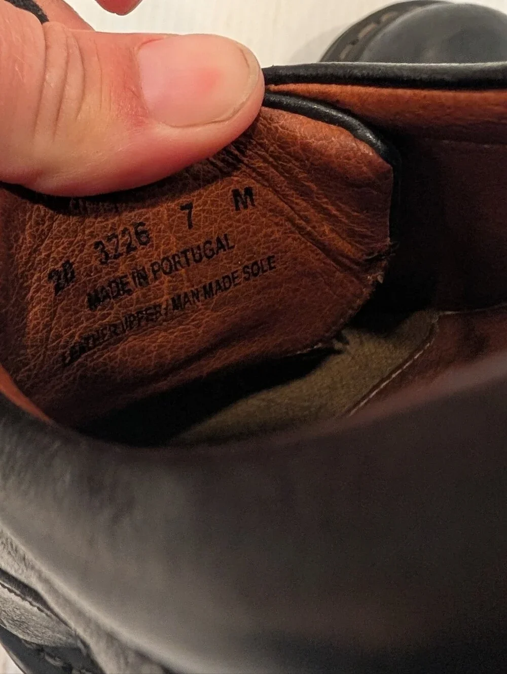 JOHNSTON & MURPHY Men's Classic Black Leather Lace-Up Derby Dress Shoes Size 7